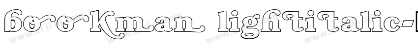bookman lightitalic字体转换